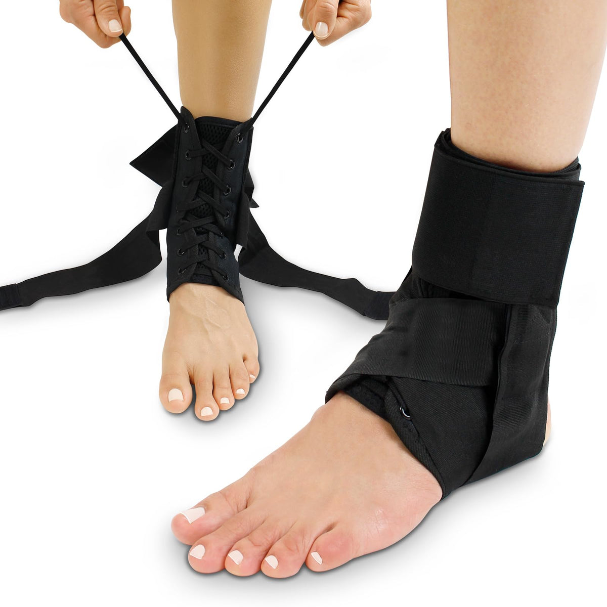 Lace up ankle brace